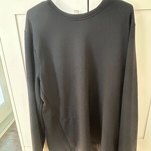 Lululemon Men's Black Sweet Shirt, super warm, pull over, zippers at hips.